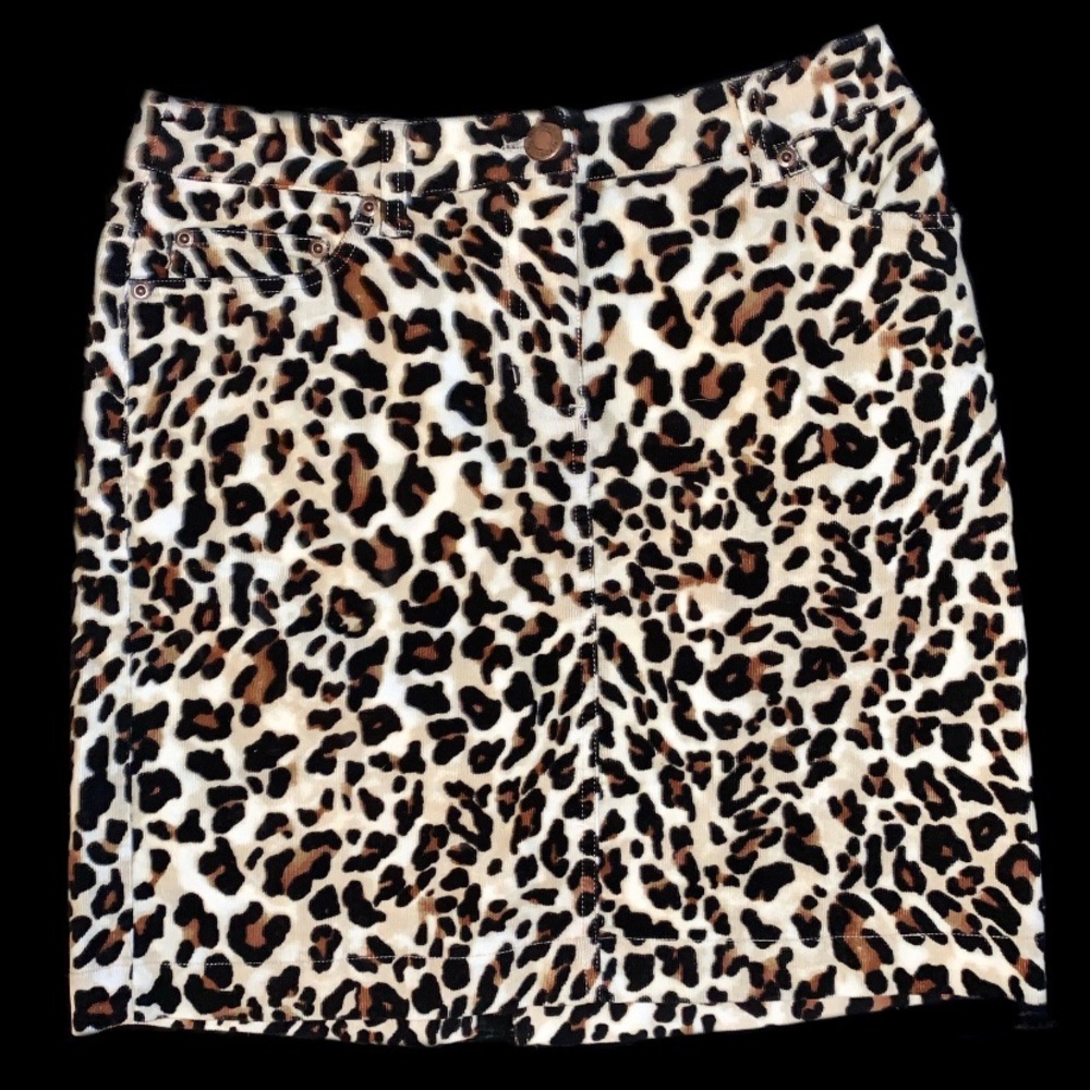 Jones NY Stretch Animal Print Skirt Sz 4P - Picture 2 of 5